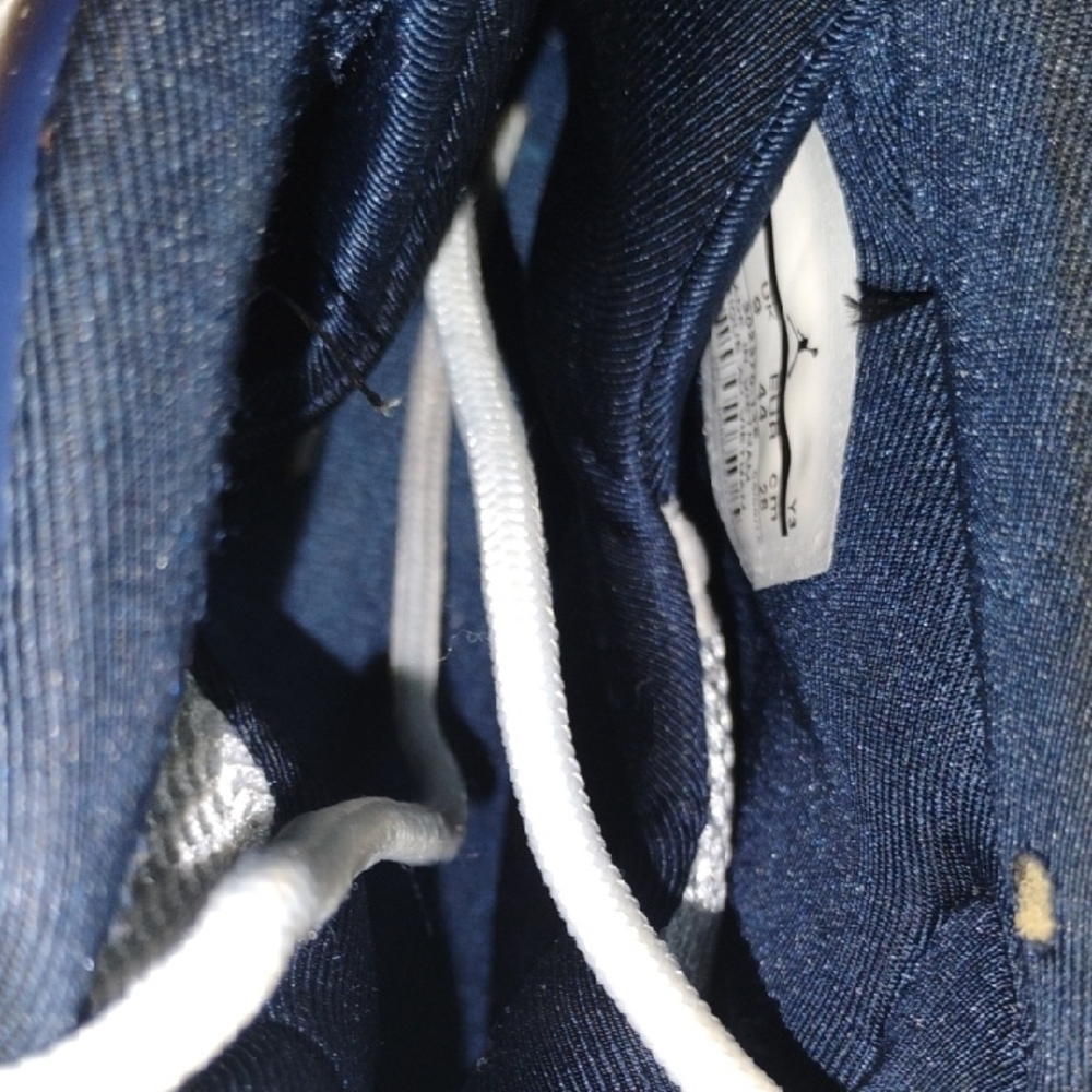 Air Jordan 9 Retro “Flint Grey / French Blue” – White and Navy Athletic Sneakers - Picture 10 of 12